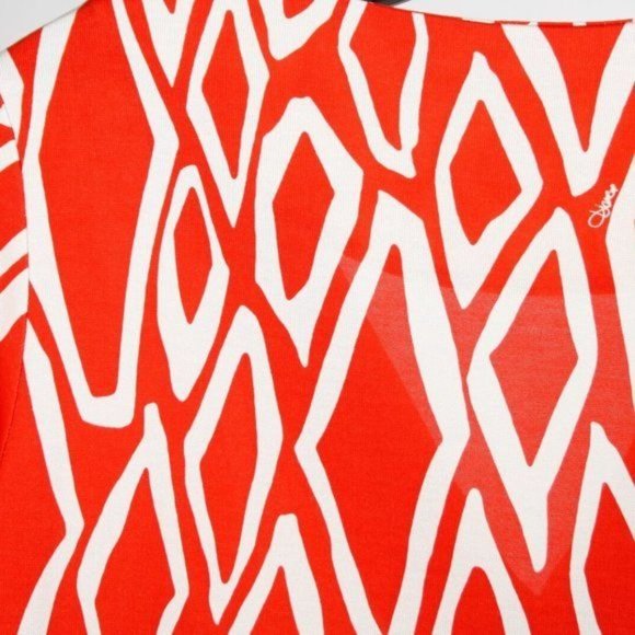 Diane von Furstenberg Reina Ikat Tunic Dress - In Coral Size 2 - Picture 5 of 5